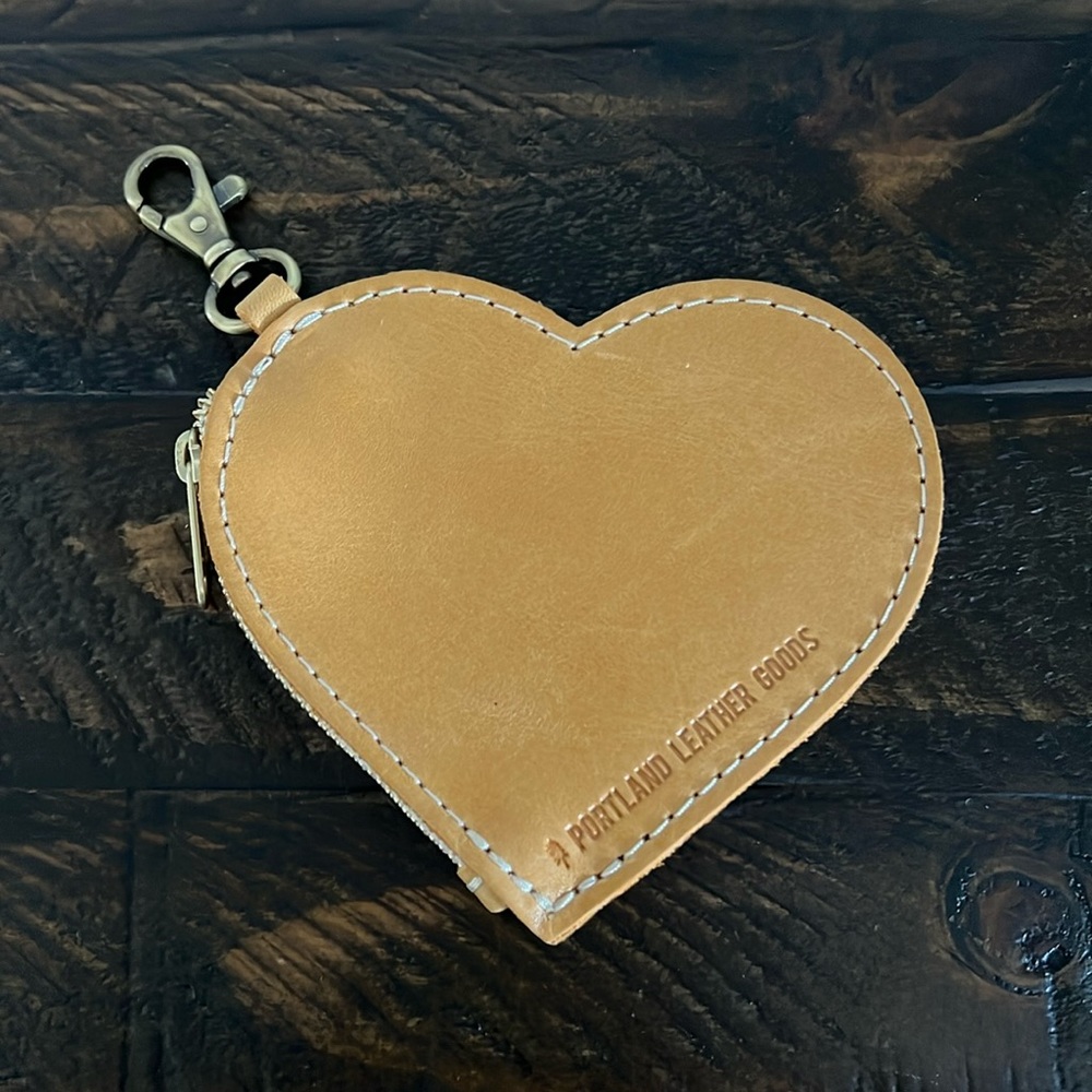 Portland Leather Goods Honey Heart Pouch, NEW.